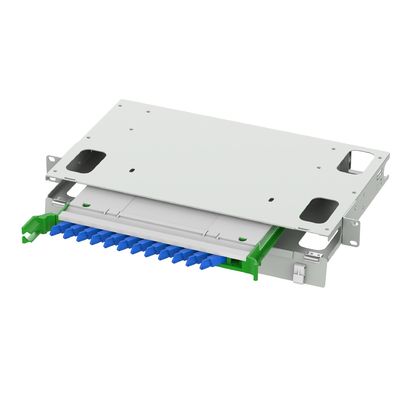 12 poort E2K type glasvezel patch panel met 5 en witte kleur