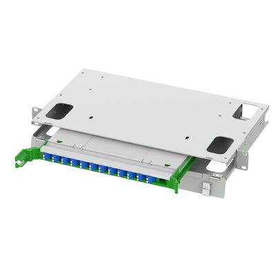 12 poorten LC-type glasvezelverdelingspatchpanel voor ODN-netwerkinstallatie