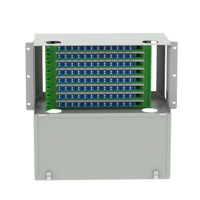 Witte LC Type 96-poorten glasvezelverspreidingspatchpanel voor glasvezelapparatuur