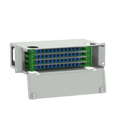 E2K Type 48 Ports Glasvezel Distributie Patchpanel in wit voor FTTX toepassingen