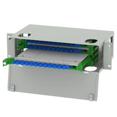 E2K Type 48 Ports Glasvezel Distributie Patchpanel in wit voor FTTX toepassingen