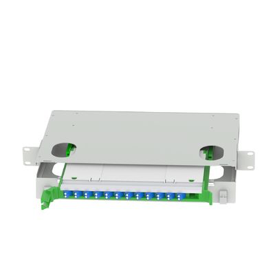 Goedkope GRAY LC Type 12 Ports Glasvezel Distributie Patchpanel voor Data Center