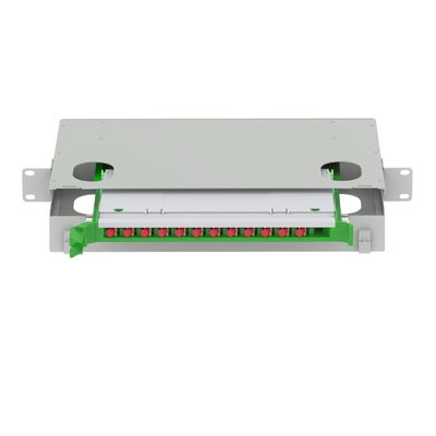 FTTX Data Center FC Type 12 Port Optic Fiber Distribution Patchpanel voor prestaties