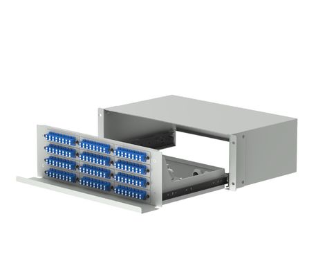 Datacenter LC Type 192 poorten Glasvezel Distributie Patchpanel Glasvezel apparatuur WIT