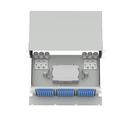 Datacenter LC Type 192 poorten Glasvezel Distributie Patchpanel Glasvezel apparatuur WIT
