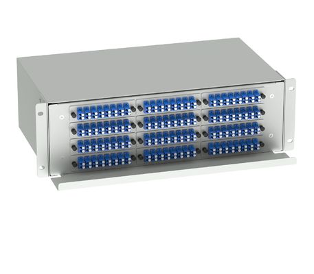 Datacenter LC Type 192 poorten Glasvezel Distributie Patchpanel Glasvezel apparatuur WIT