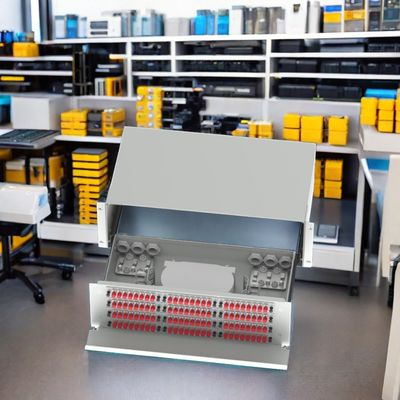 FC-type 96-poorten-optische glasvezelverspreidingspatchpanel voor netwerk in FTTX-datacenters