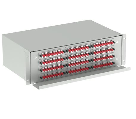 FC-type 96-poorten-optische glasvezelverspreidingspatchpanel voor netwerk in FTTX-datacenters