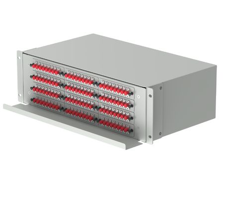 FC-type 96-poorten-optische glasvezelverspreidingspatchpanel voor netwerk in FTTX-datacenters