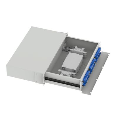 5 LC-type 2U 96-poort-optische glasvezelverspreidingspatchpanel voor FTTX-connectoren type LC