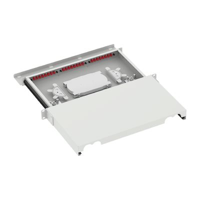 Grey 24 Port FC Type 1U optische glasvezelverspreidingspatchpanel voor FTTX in datacenters