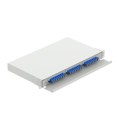 5 LC-type 1U 48-poort-optische glasvezelverspreidingspatchpanel voor FTTX-LC-connectortype