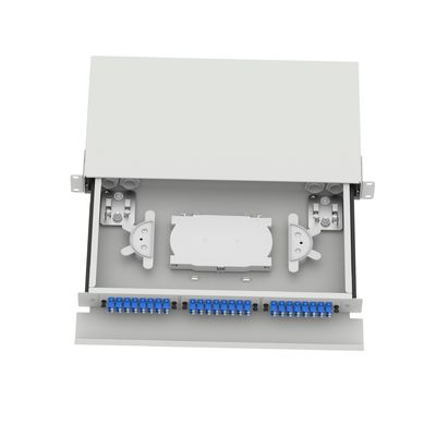 5 LC-type 1U 48-poort-optische glasvezelverspreidingspatchpanel voor FTTX-LC-connectortype