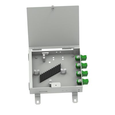 RAL 7035 4 Cores LC UPC Fiber Optic Terminal Box voor FTTX in FTTX Terminal Equipment