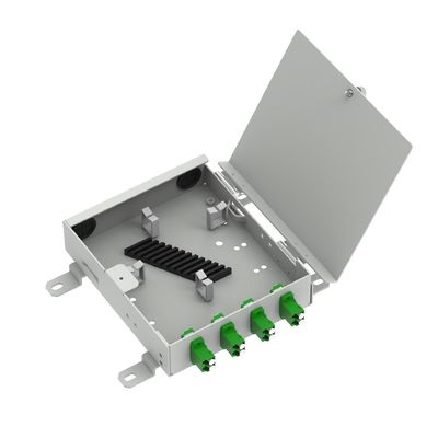 RAL 7035 4 Cores LC UPC Fiber Optic Terminal Box voor FTTX in FTTX Terminal Equipment