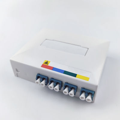 - Gemaakt in grijs/wit 4 kernen LC UPC Plastic Fiber Optic Faceplate Socket Panel voor binnen