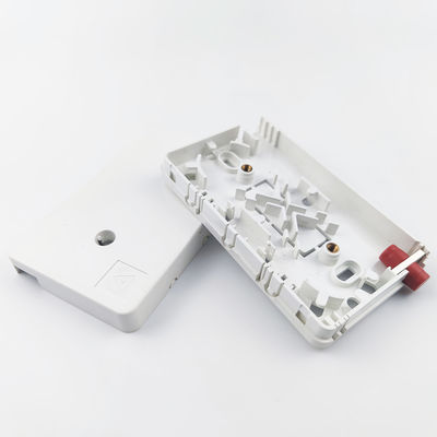 2 kernen UPC-plastic fiber optic faceplate socket panel voor FTTH-netwerk in wit/grijs