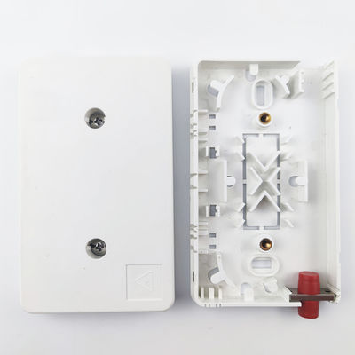 2 kernen UPC-plastic fiber optic faceplate socket panel voor FTTH-netwerk in wit/grijs