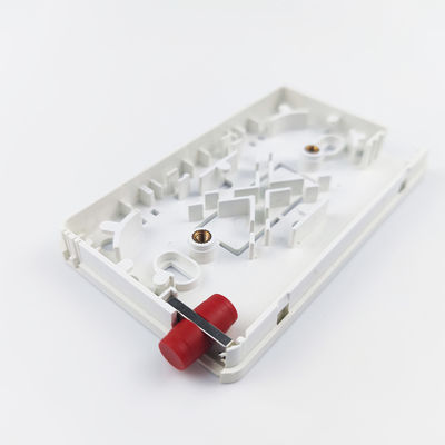 2 kernen UPC-plastic fiber optic faceplate socket panel voor FTTH-netwerk in wit/grijs