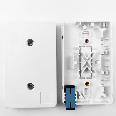SC UPC Plastic Fiber Optic Faceplate Socket Panel voor 2 cores Indoor FTTH Network Cable