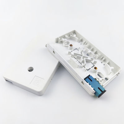 SC UPC Plastic Fiber Optic Faceplate Socket Panel voor 2 cores Indoor FTTH Network Cable