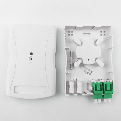 Grijs LC APC Plastic Fiber Optic Faceplate Socket Panel 2 Kernen voor Indoor Network