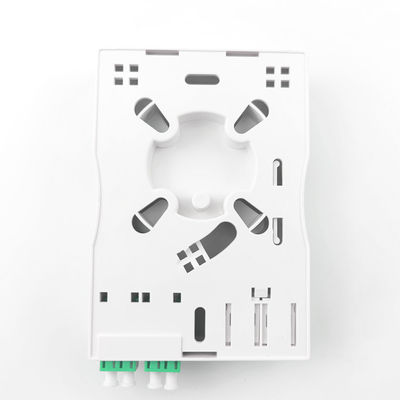 Grijs LC APC Plastic Fiber Optic Faceplate Socket Panel 2 Kernen voor Indoor Network
