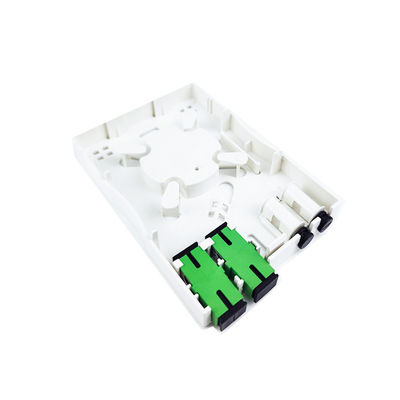 2 Core SC APC Plastic Fiber Optic Faceplate Socket Panel voor binnen in FTTH-netwerk