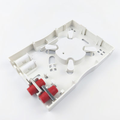 Grijs FC/UPC Plastic Fiber Optic Faceplate Socket Panel 2 Kernen voor Indoor FTTH Network