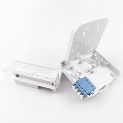 2 Core LC/UPC Plastic Fiber Optic Face Plate Socket Panel voor binnen in FTTH-netwerk