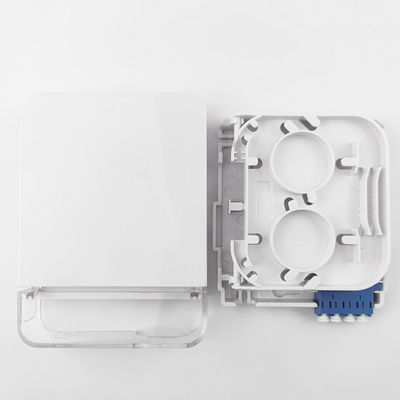 2 Core LC/UPC Plastic Fiber Optic Face Plate Socket Panel voor binnen in FTTH-netwerk