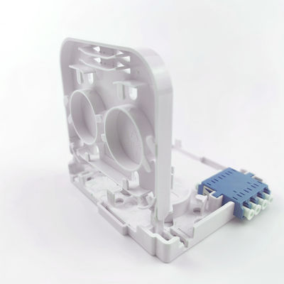 2 Core LC/UPC Plastic Fiber Optic Face Plate Socket Panel voor binnen in FTTH-netwerk