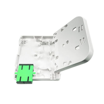 2 Core SC APC Plastic Fiber Optic Face Plate Socket Panel voor binnen in FTTH-netwerk