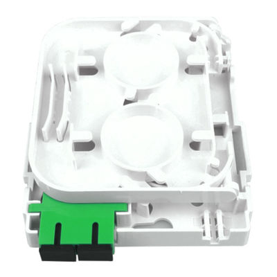 2 Core SC APC Plastic Fiber Optic Face Plate Socket Panel voor binnen in FTTH-netwerk