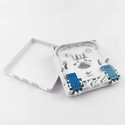 5 Grijz/wit LC UPC Plastic Fiber Optic Faceplate Socket Panel voor FTTH-netwerken binnen