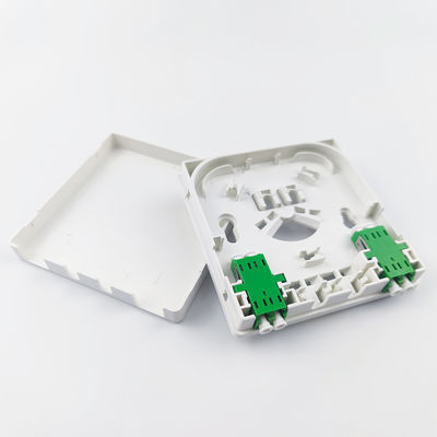 2 Core LC APC Plastic Faceplate Fiber Optic Socket Panel voor binnen in FTTH-netwerk