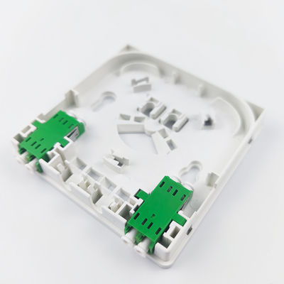 2 Core LC APC Plastic Faceplate Fiber Optic Socket Panel voor binnen in FTTH-netwerk