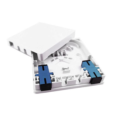 2 Core UPC Plastic Fiber Optic Faceplate Socket Panel voor binnen in FTTH-netwerk
