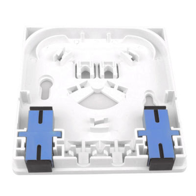 2 Core UPC Plastic Fiber Optic Faceplate Socket Panel voor binnen in FTTH-netwerk