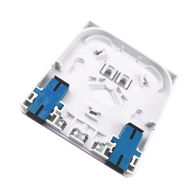 2 Core UPC Plastic Fiber Optic Faceplate Socket Panel voor binnen in FTTH-netwerk