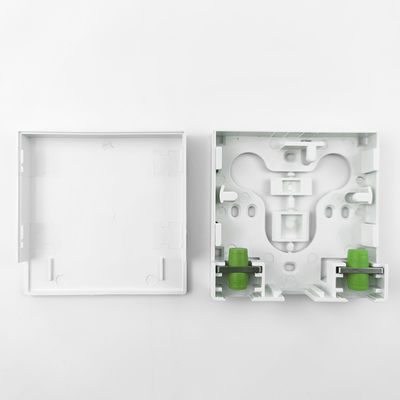 2 Core FC APC Plastic Fiber Optic Faceplate Socket Panel voor FTTH-netwerk in wit/grijs