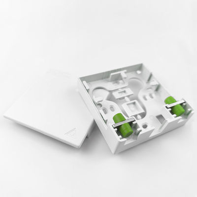 2 Core FC APC Plastic Fiber Optic Faceplate Socket Panel voor FTTH-netwerk in wit/grijs