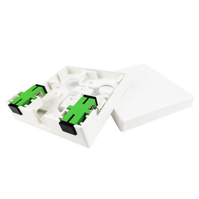 SC APC Plastic Fiber Optic Faceplate Socket Panel 2 Kernen voor FTTH binnen en PC ABS