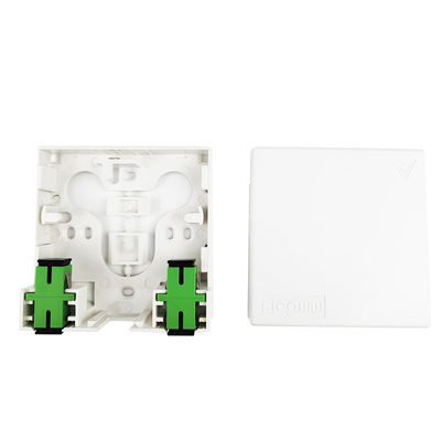 SC APC Plastic Fiber Optic Faceplate Socket Panel 2 Kernen voor FTTH binnen en PC ABS