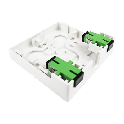 SC APC Plastic Fiber Optic Faceplate Socket Panel 2 Kernen voor FTTH binnen en PC ABS