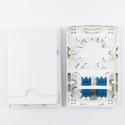 2 Core LC UPC Plastic Fiber Optic Faceplate Socket Panel voor FTTH Wit/Grijze kleur