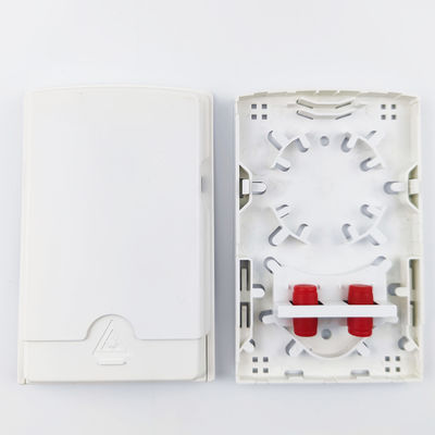 FTTH-toepassingen 2 kernen Plastic Fiber Optic Faceplate Socket Panel 131*84*24 ABS/PC