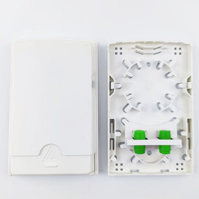 2 Core FC APC Plastic Fiber Optic Faceplate Socket Panel Wit voor FTTH toepassingen