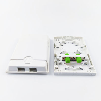 2 Core FC APC Plastic Fiber Optic Faceplate Socket Panel Wit voor FTTH toepassingen