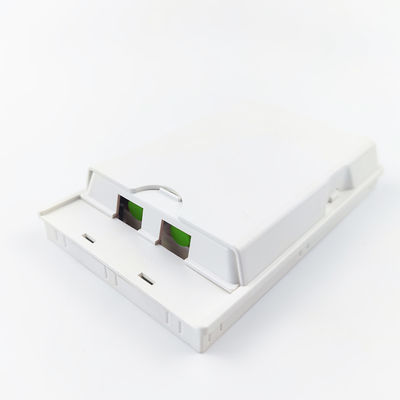 2 Core FC APC Plastic Fiber Optic Faceplate Socket Panel Wit voor FTTH toepassingen